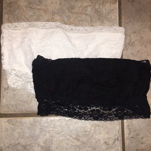 2 black & white bandeaus